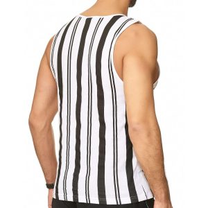 Functional jersey striped tank top